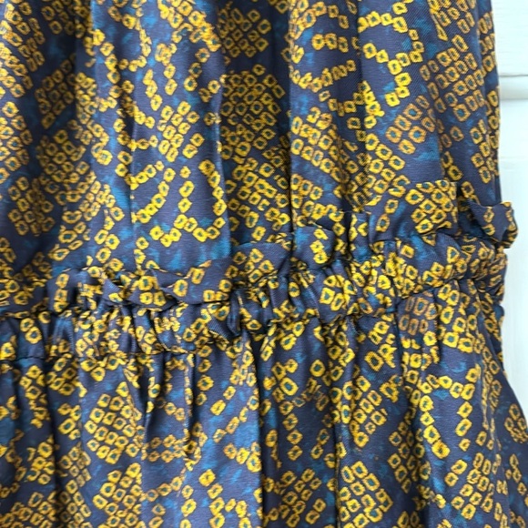 NEW ULLA JOHNSON Mika Dress in Hemlock Midi Size 8 Patterned Shoulder Tie Dress - Picture 5 of 16